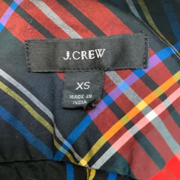 J. Crew Ruffle Popover Top in Stewart Plaid Size XS - Picture 9 of 9